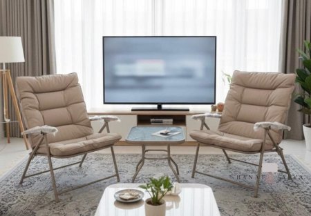 طقم كرسيين وطاولة قابلات للطي